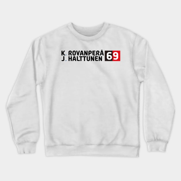 Kalle Rovanperä/Jonne Halttunen Crewneck Sweatshirt by SteamboatJoe